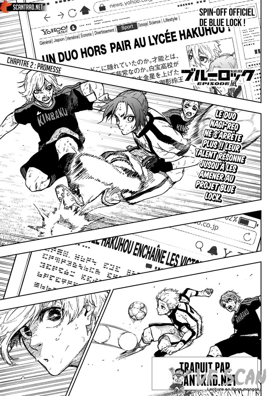 Read Blue Lock Episode Nagi vf Manga Online