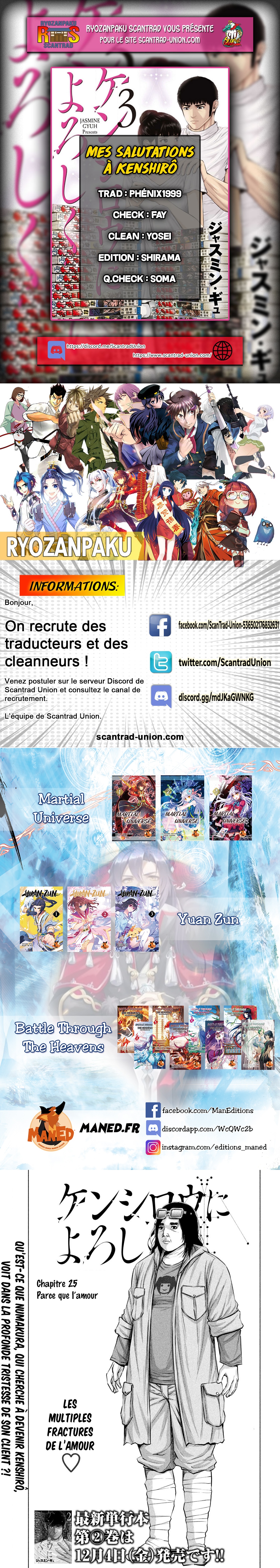 Read Mes salutations à Kenshiro vf Manga Online