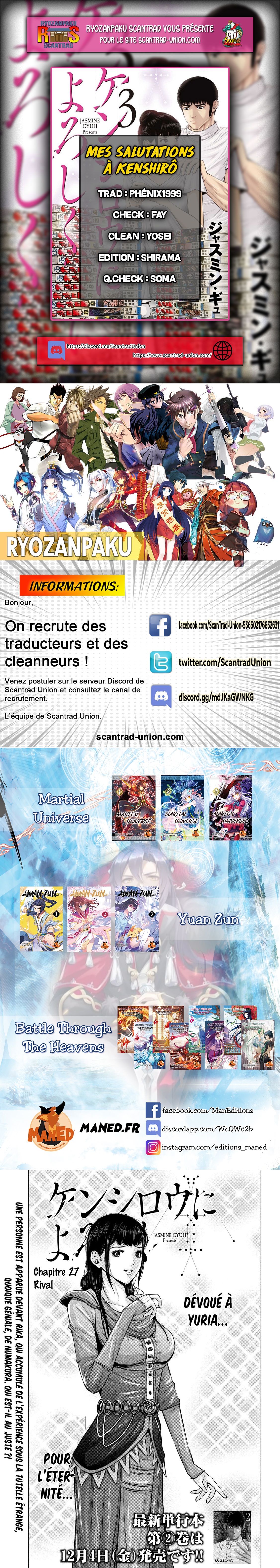 Read Mes salutations à Kenshiro vf Manga Online