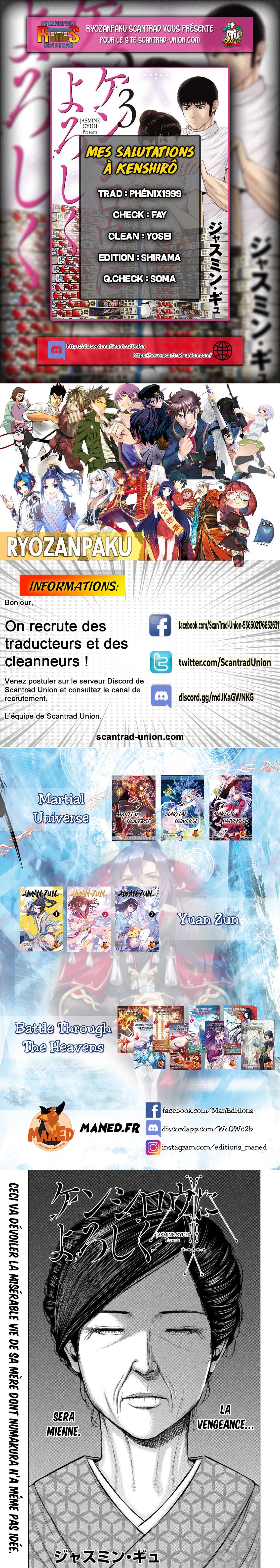 Read Mes salutations à Kenshiro vf Manga Online