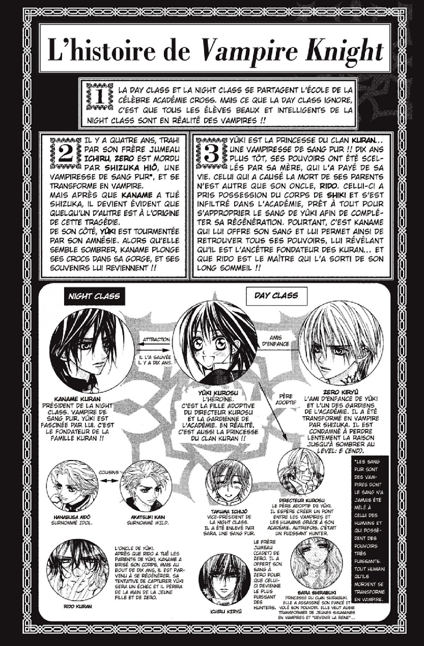 Read Vampire Knight vf Manga Online